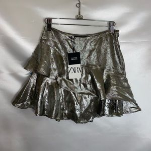 ZARA Metallic Skirt